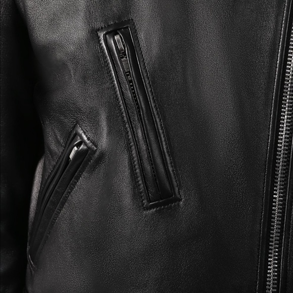 ACNE STUDIOS Lewis Asymmetric Leather Jacket In Black - Picture 6 of 14
